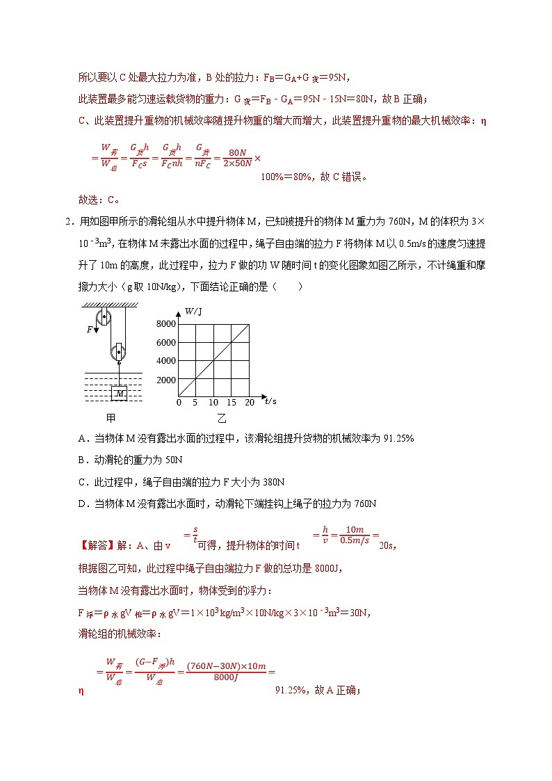 中考物理二轮复习题型专项复习图像题03 浮力、机械效率（含解析）第2页