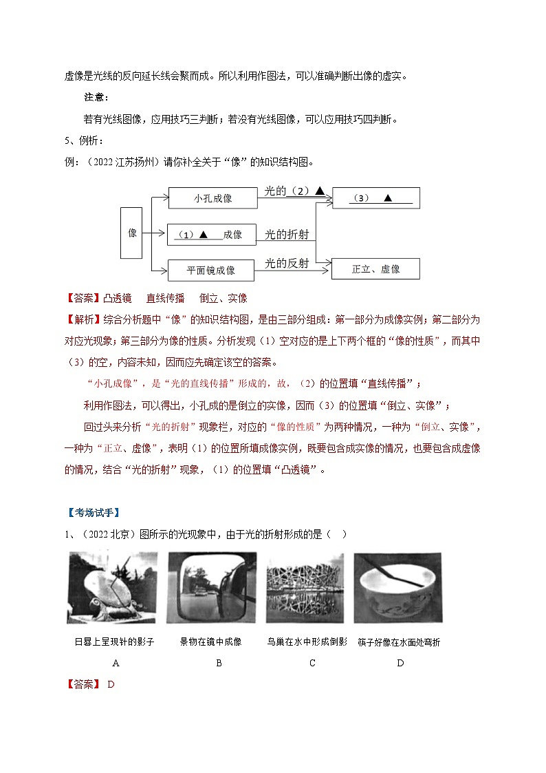 中考物理二轮复习难点剖析+真题汇编专题03  实像与虚像的辨析技巧（含解析）第3页