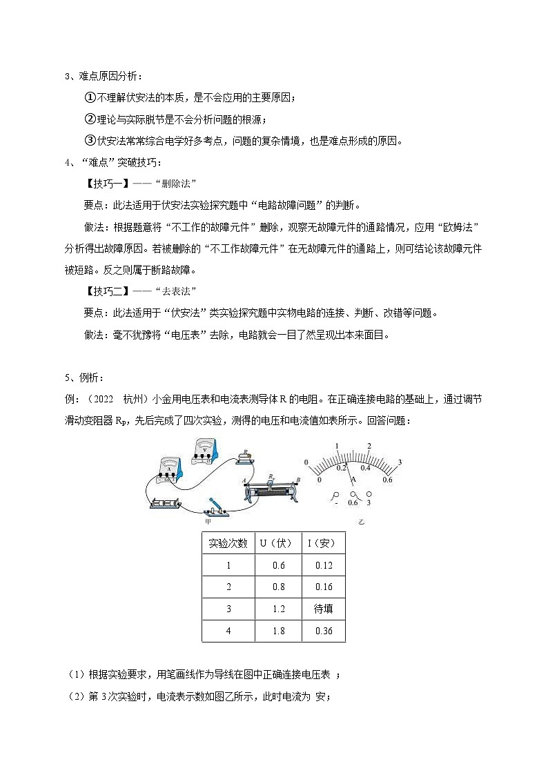 中考物理二轮复习难点剖析+真题汇编专题24  伏安法应用攻略（含解析）第3页