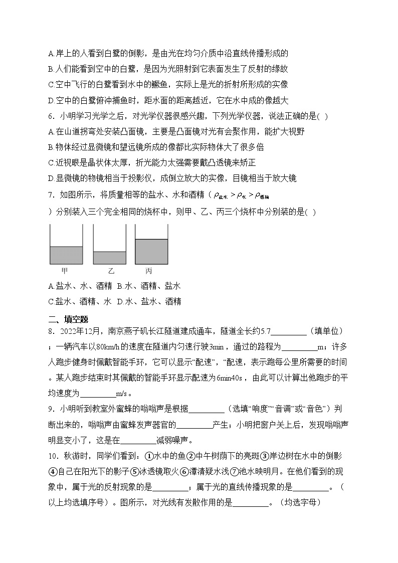 广东省云浮市罗定市五校联考2023-2024学年八年级上学期期末考试物理试卷(含答案)02