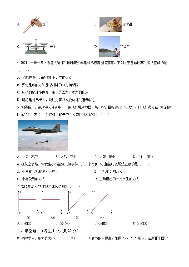 广东省惠州市惠阳区第一中学2023-2024学年八年级下学期4月月考物理试题（原卷版+解析版）02