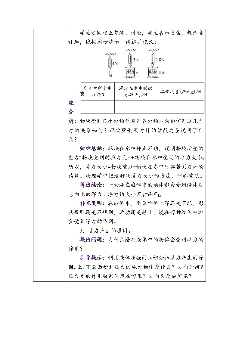 人教版八年级物理下册第十章《浮力》（同步教学设计）03