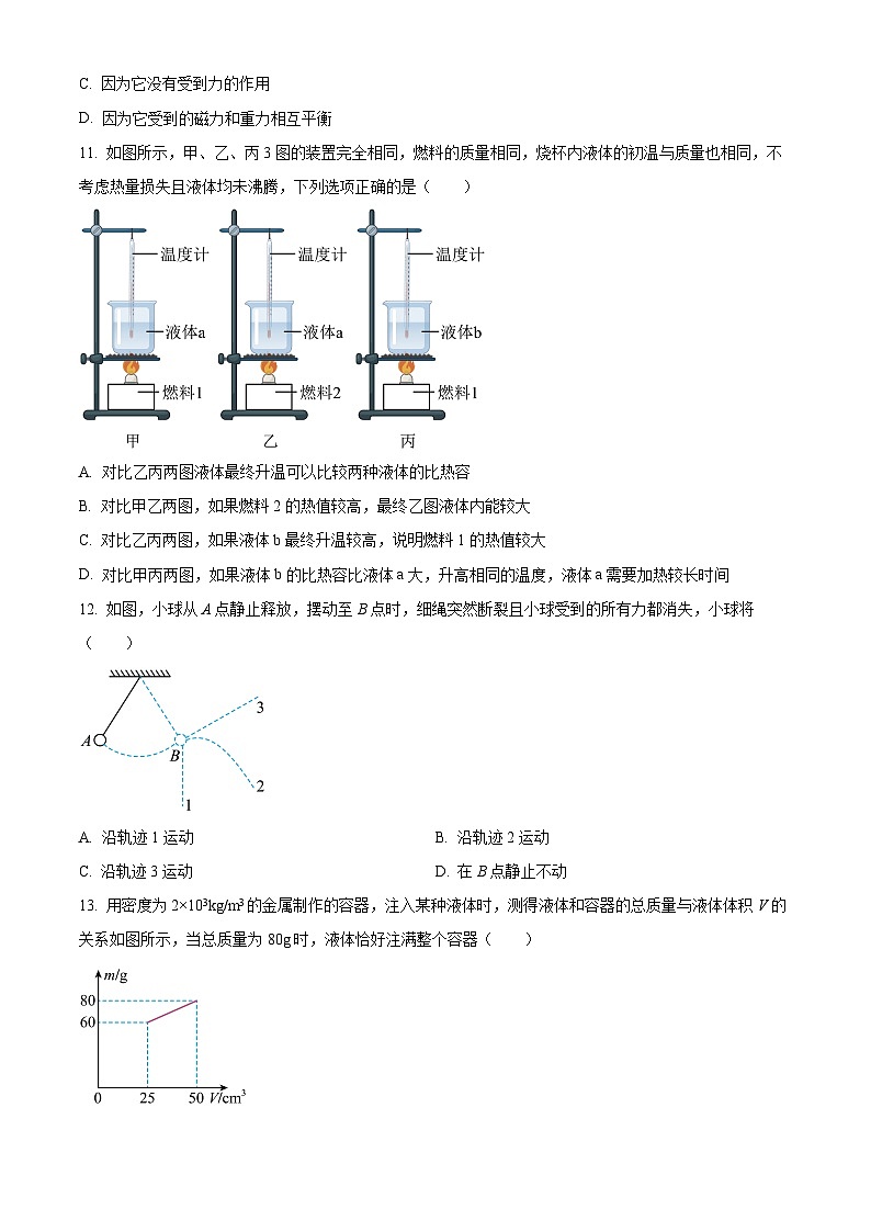 江西省吉安市吉安县第一次阶段性检测2023-2024学年九年级下学期3月月考物理试题（原卷版）第3页