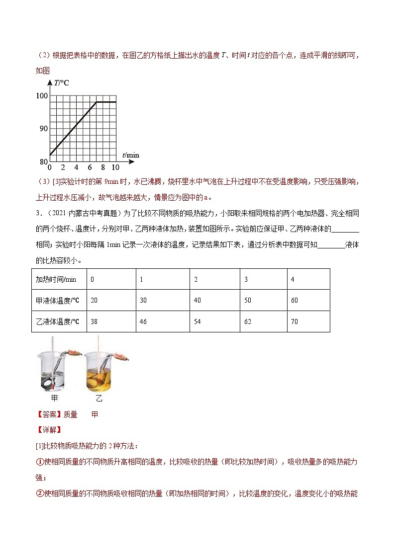 中考物理三轮冲刺提分练习专题10：综合实验探究含解析（含解析）第3页