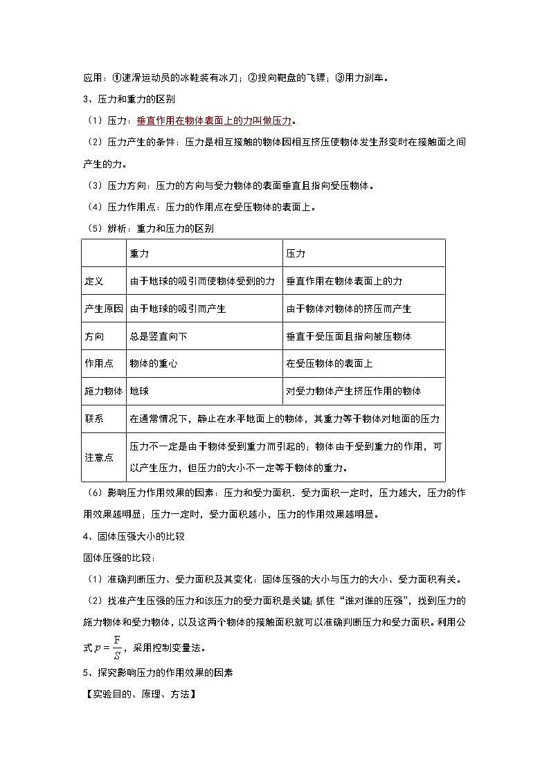 2024年苏科版2024年苏科版八年级下册物理阶段性考试知识点复习与专题训练-第10章《压强和浮力》知识点专项复习（原卷版）02