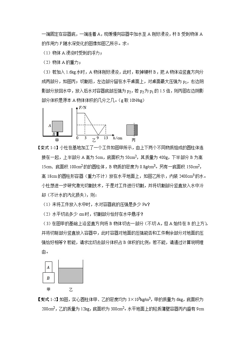 2024年苏科版2024年苏科版八年级下册物理阶段性考试知识点复习与专题训练-专题13  压强与浮力压轴类型计算训练（原卷版）第3页
