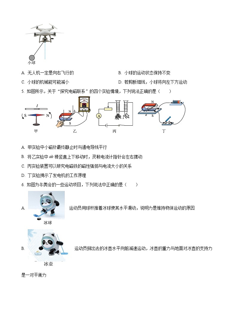 +2024年江苏省苏州市姑苏区平江中学中考物理模拟试题+第2页