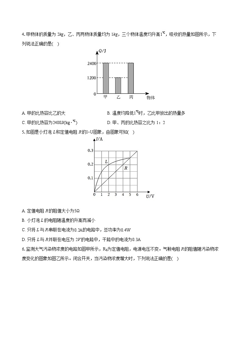2023-2024学年山东省潍坊市昌乐县等八区县九年级（上）期末物理试卷（含详细答案解析）02