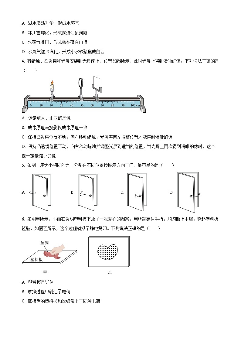 2024年西藏自治区中考二模物理试题（原卷版）第2页