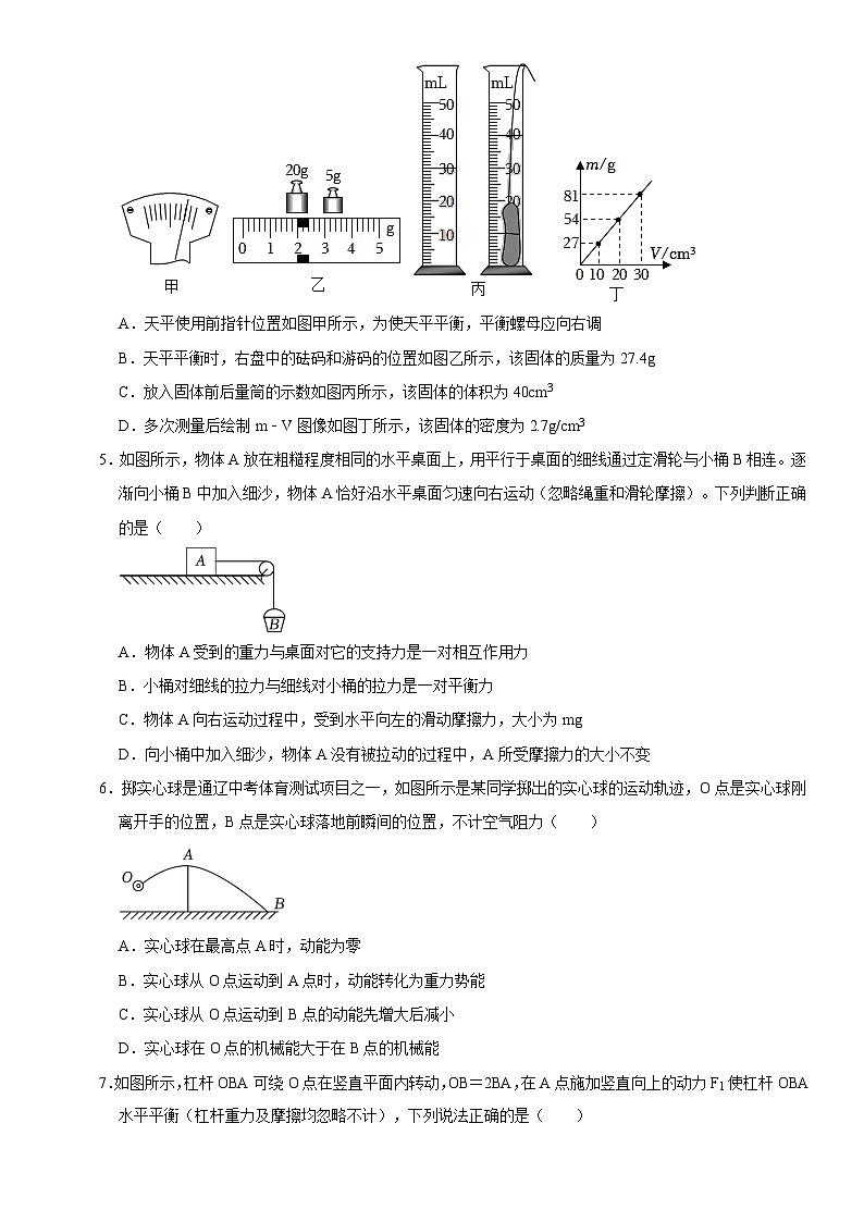 2024年山东省聊城市阳谷县中考一模物理试题+第2页