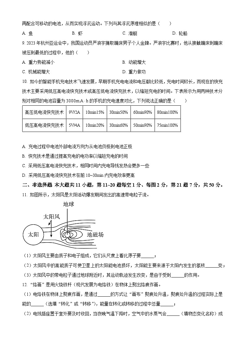 2024年吉林省长春市九台区第二十二中学中考第一次模拟物理试题（原卷版+解析版）02
