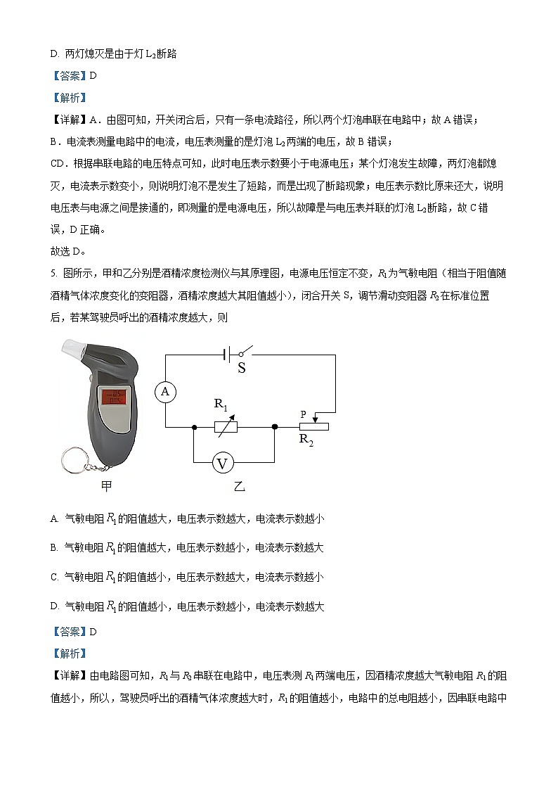 2024年广东省肇庆市肇庆中学九年级下学期第一次模拟考试物理试题（原卷版+解析版）03