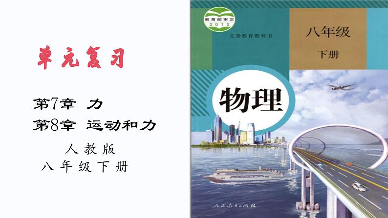 【期中讲练测】人教版八年级下册物理 第7-8章 力、运动和力 （考点串讲）课件01