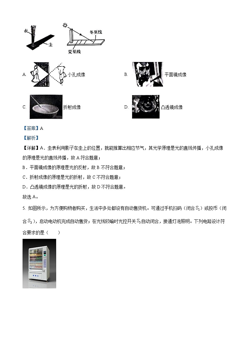 2024年山东省潍坊市中考一模物理试题（原卷版+解析版）03