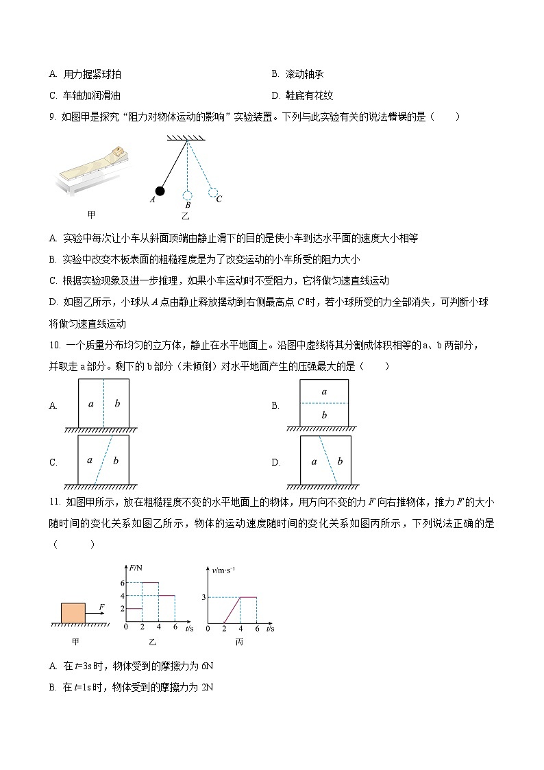 湖南省长沙市紫金中学2023-2024学年八年级下学期第一次月考物理试卷 （原卷版+解析版）03