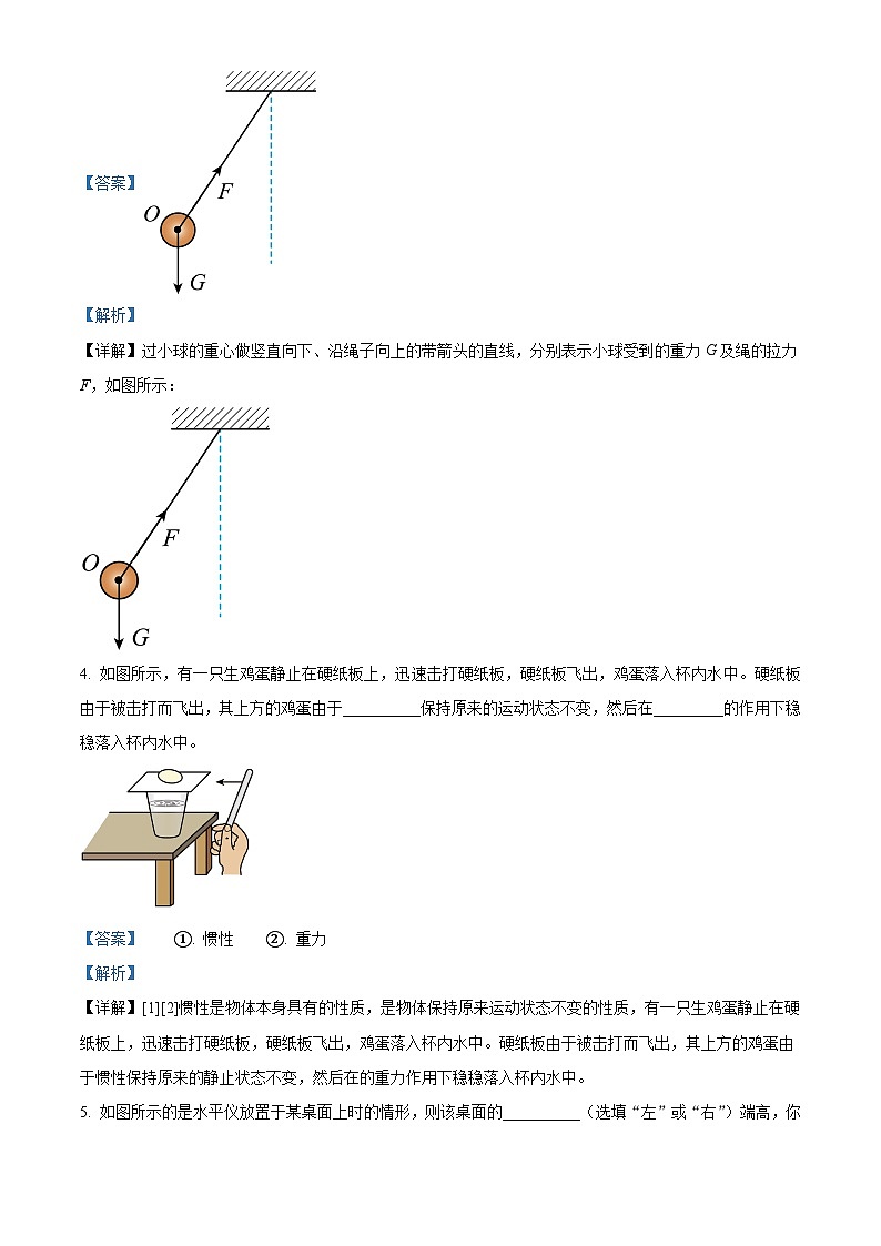 安徽省淮北五校联考2023-2024学年八年级下学期3月月考物理试题（解析版）第2页