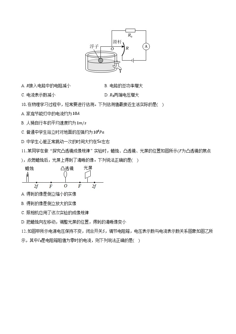 2024年天津市河北区中考物理一模试卷（含解析）03