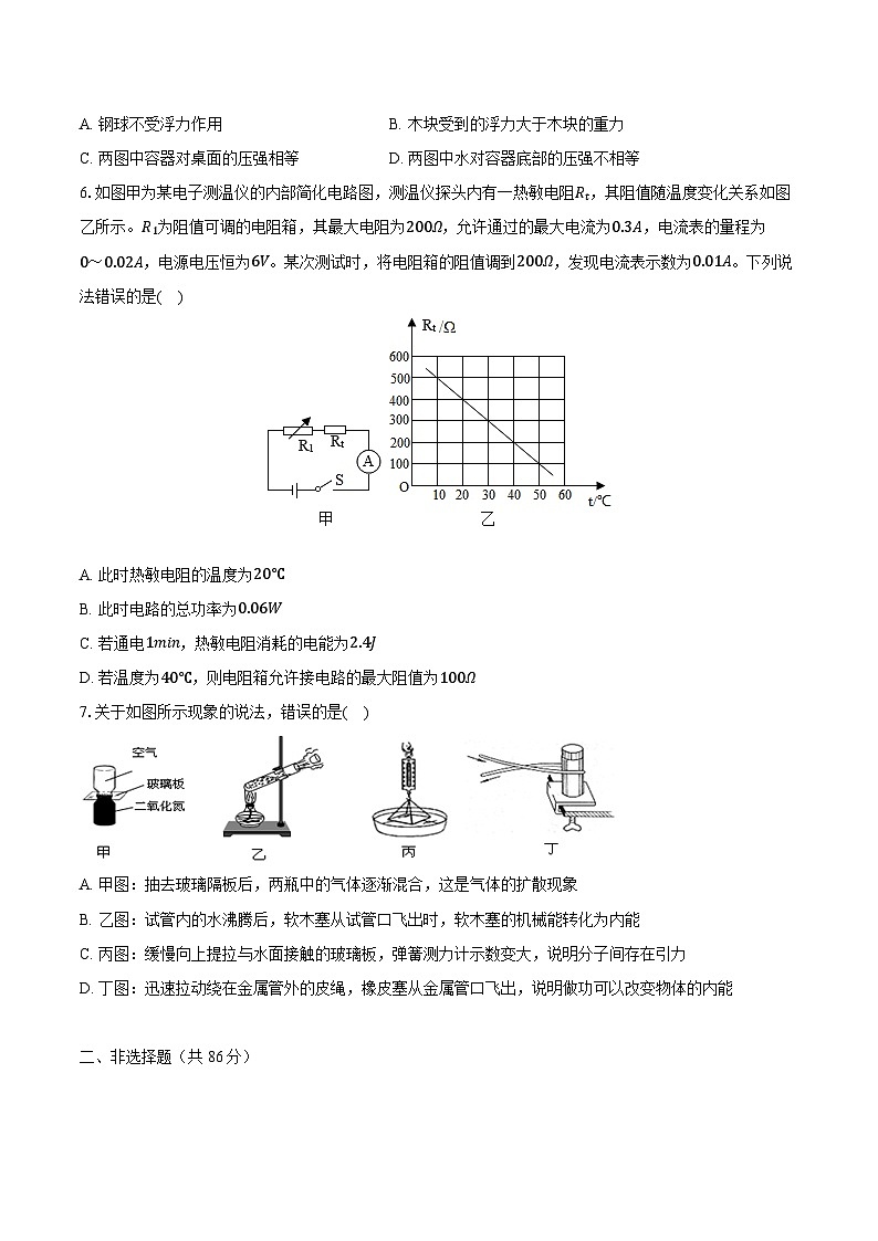 2024年广东省江门市江海区中考物理一模试卷（含解析）02