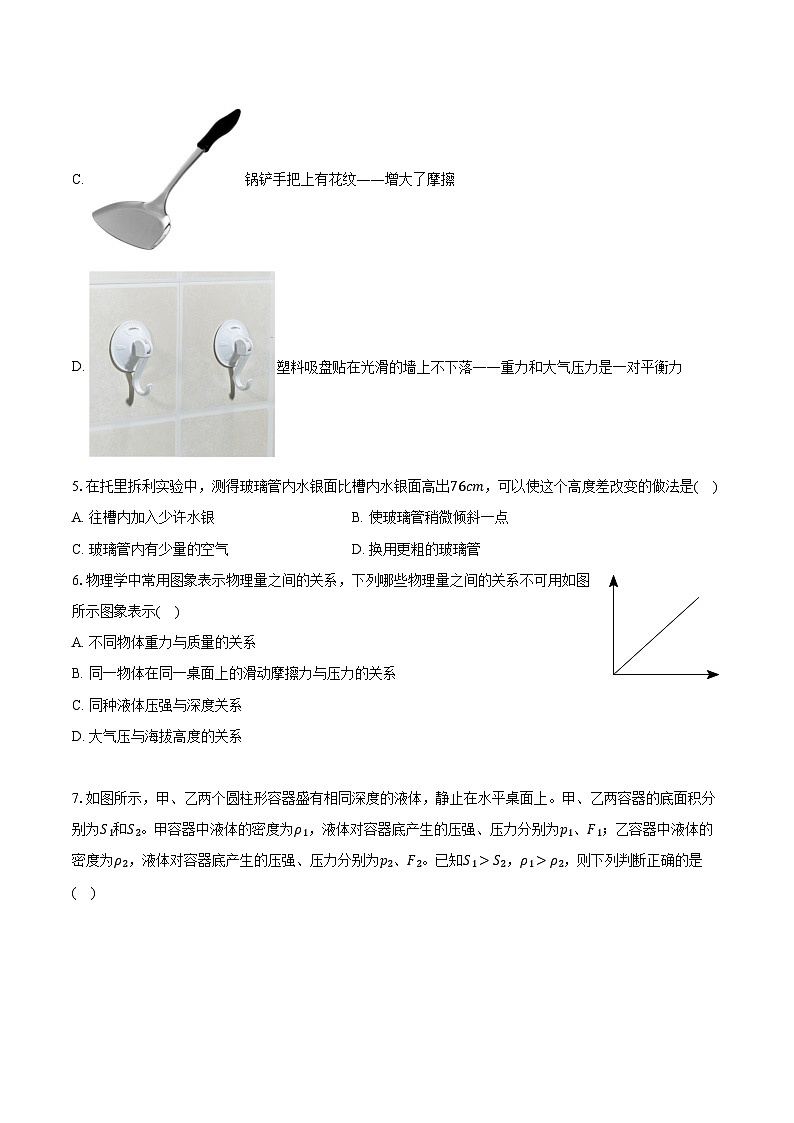 2023-2024学年山东省济南市历城三中八年级（下）第一次月考物理试卷（含解析）第2页
