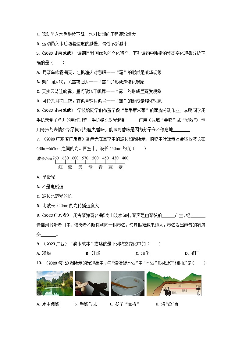 专题10 与学科渗透类物理中考考题（原卷版） 第2页