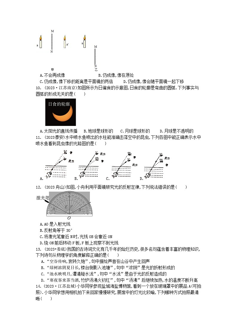 2024年中考物理专项复习训练：光现象（解析版）第2页