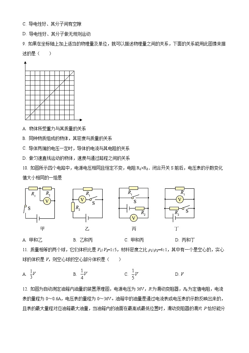 江苏省苏州市工业园区星港学校2023-2024学年九年级下学期3月物理练习（原卷版）第3页