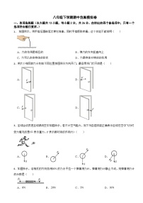 人教版物理2024年八年级下学期期中仿真试卷(附答案）