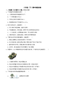 重庆市2024年八年级（下）期中物理试卷(附答案）