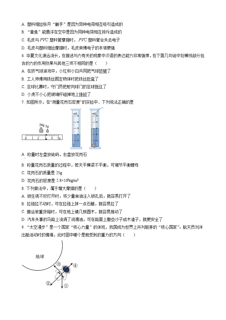 2023-2024学年苏科版八年级物理下册期中复习模拟卷02