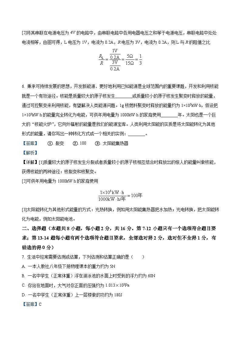 2024年河南省驻马店市中考物理一模试卷（原卷版+解析版）03