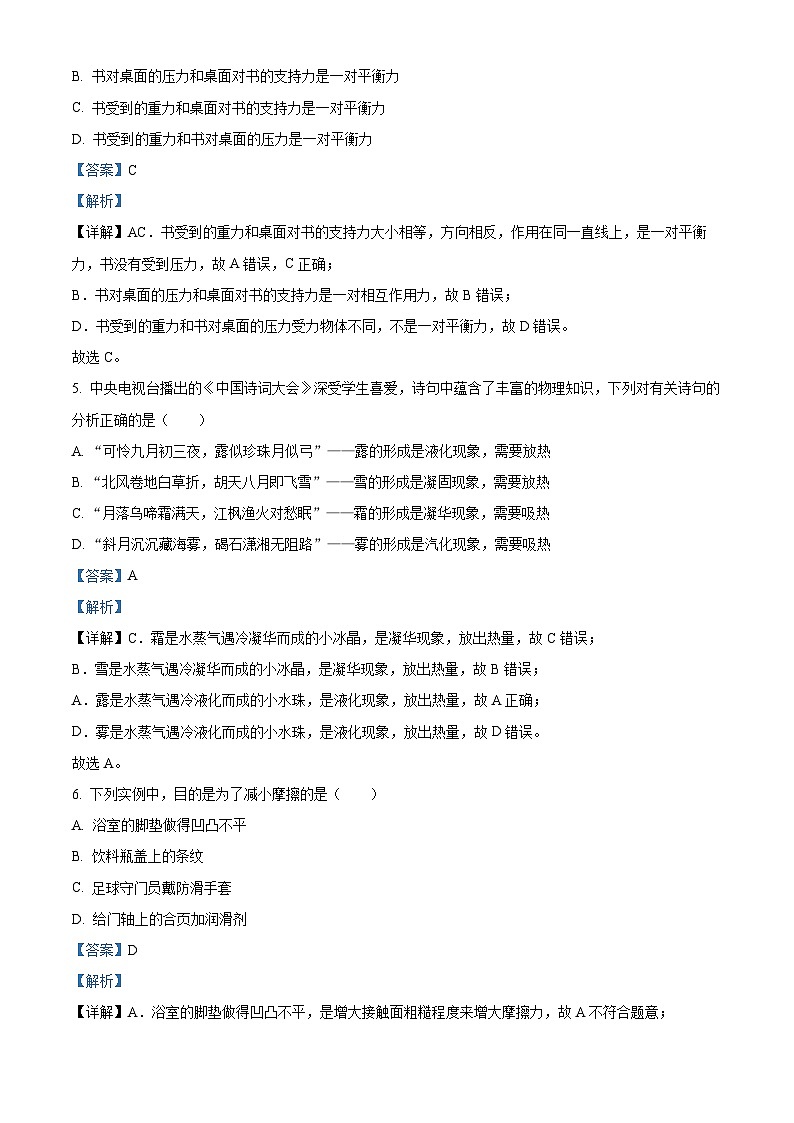广东省惠州市尚书江南学校2023－2024学年九年级下册物理3月月考卷（原卷版+解析版）03