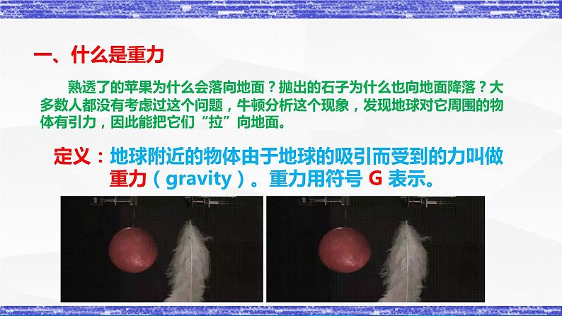 第7.4课  重力  八年级物理下册同步课件(教科版)05