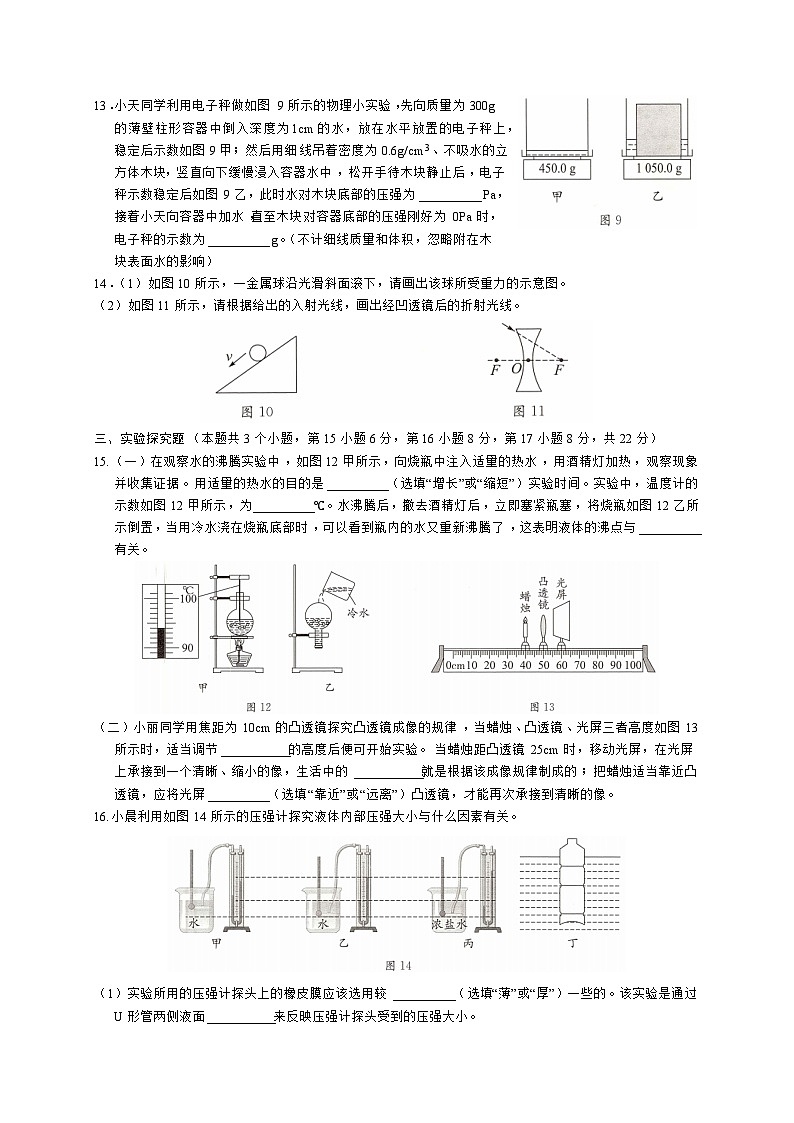 2024年重庆中考物理试题押题卷（二）第3页
