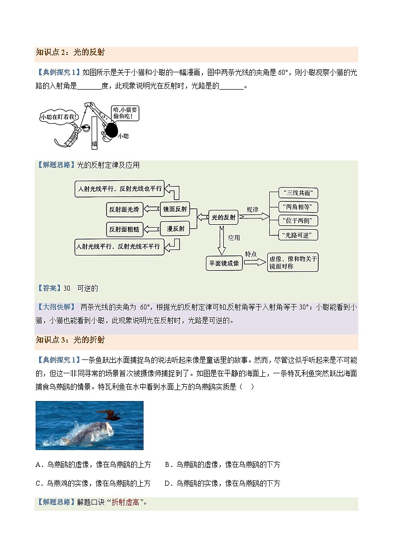 通关02 光现象-备战2024年中考物理二轮复习抢分秘籍试题（全国通用）02