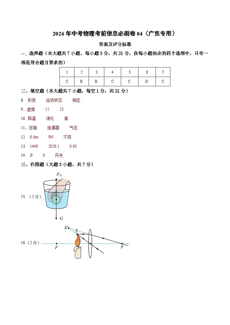 信息必刷卷04（广东省卷专用）（参考答案）第1页