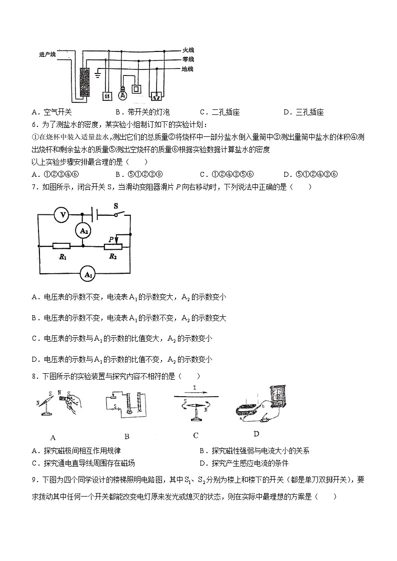 2024年天津市红桥区中考一模物理试题+02