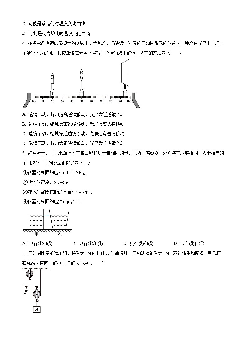 2024年甘肃省武威市凉州区武威第四中学教研联片中考模拟一模物理试题（原卷版）第2页
