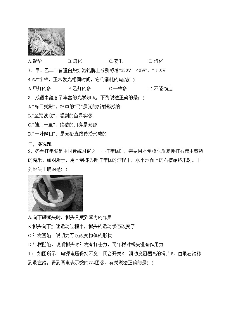 吉林省长春市第二实验中学2023-2024学年下学期九年级第一次月考物理试卷(含答案)第2页