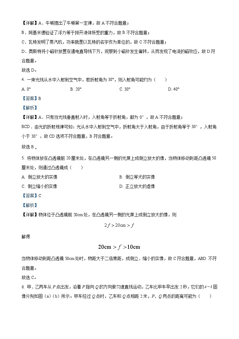 2024年上海市长宁区中考二模物理试题（解析版）第2页