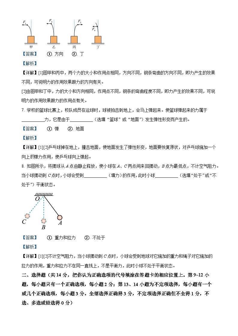 江西省赣州市章贡区赣州市第十中学2023-2024学年八年级下学期3月月考物理试题（原卷版+解析版）03