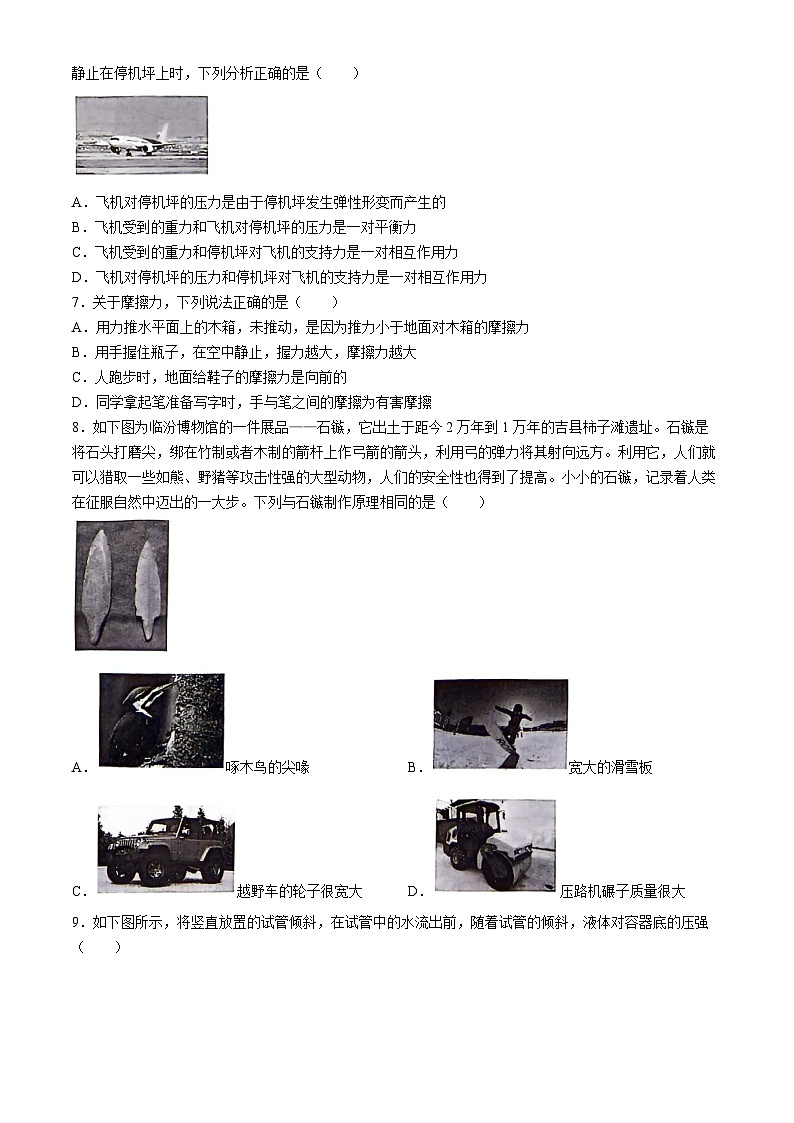 山西省临汾市兴国实验学校2023-2024学年八年级下学期4月期中物理试题02
