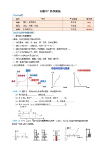 2024年中考物理必考考点专题07热学实验（原卷版）