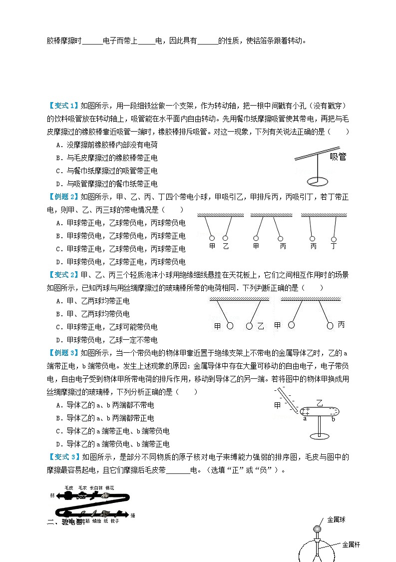 2024年中考物理必考考点专题30电荷和电路（原卷版）第2页