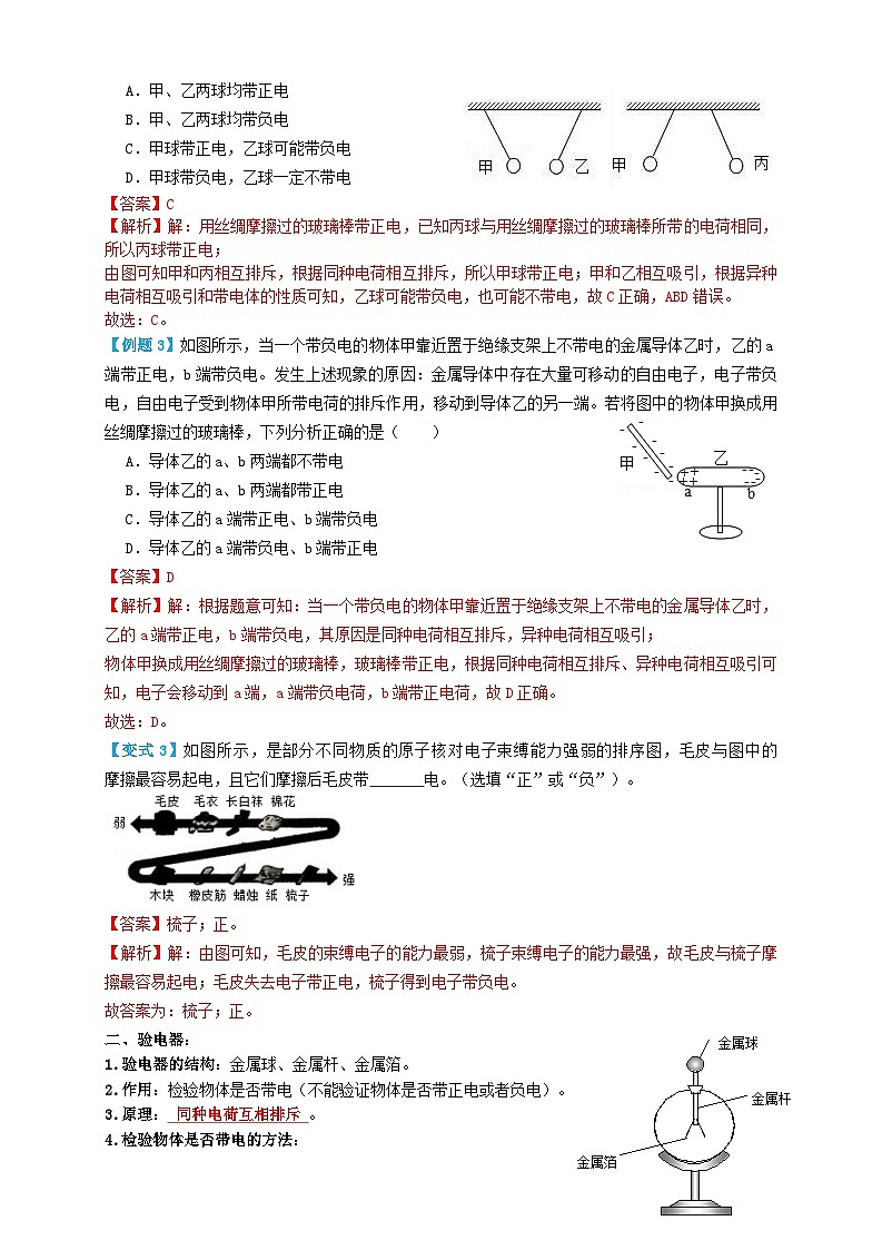 2024年中考物理必考考点专题30电荷和电路（解析版）第3页