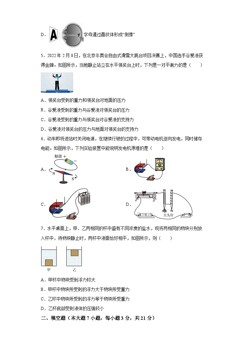 04-2024广东省惠州市博罗县2023-2024学年九年级下学期4月模拟考试物理试卷+答案第2页