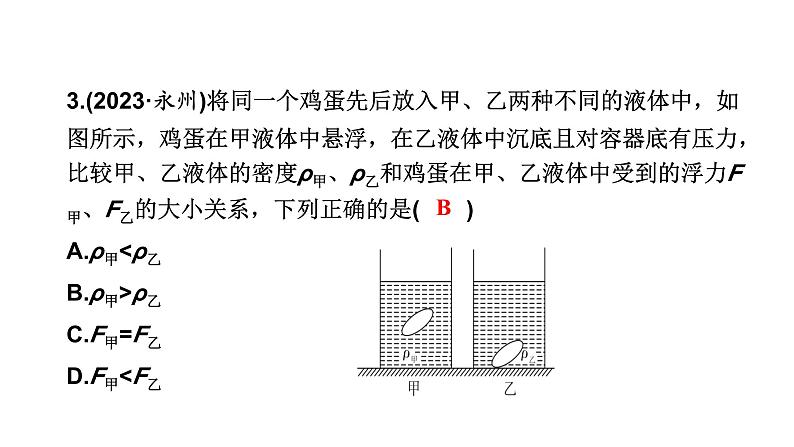 中考物理一轮复习物质、运动和相互作用第10讲浮力第二课时课件第8页