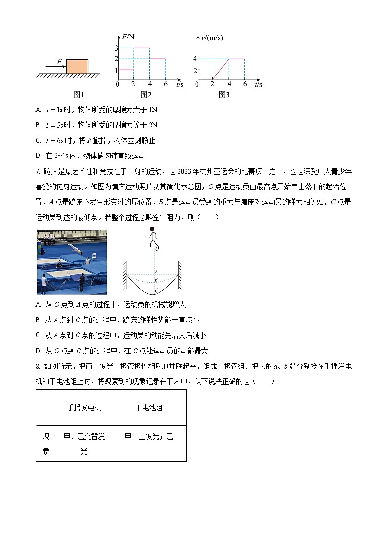 2024年广东省广州市南沙区中考物理一模试题第3页