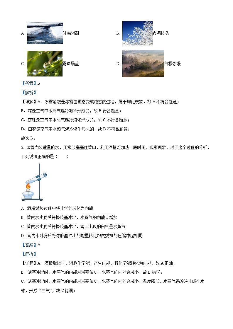 山东省潍坊市寿光市2023-2024年下学期九年级中考一模物理试题（原卷版+解析版）03