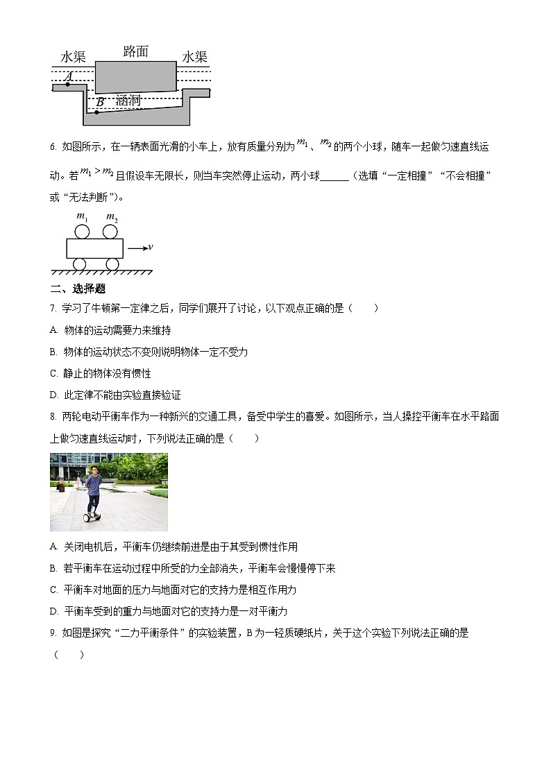 河南省南阳市第二十一学校2023-2024学年八年级下学期4月月考物理试题（原卷版）第2页