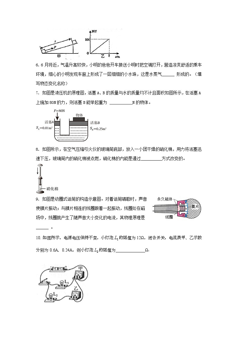 2024年安徽省芜湖市中考物理模拟试卷第2页